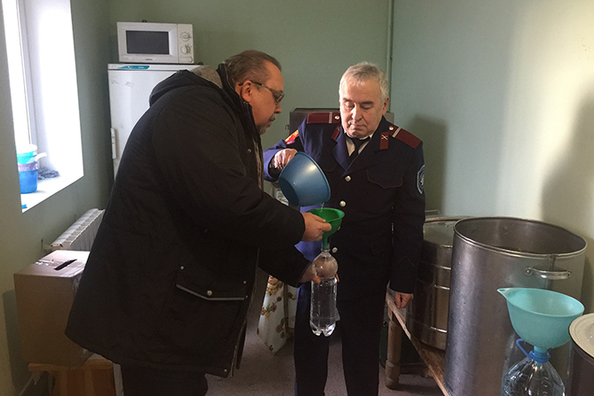 Награждение казака